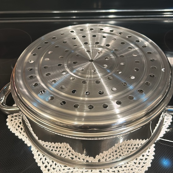 Stainless Steel Steamer .Fits perfect on a 5 Quart Stockpot.-NWOT - Picture 2 of 6